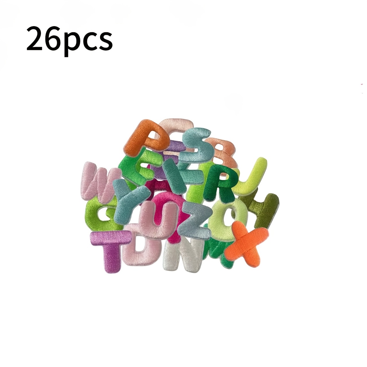 

26pcs Embroidered Iron-on Alphabet Application Set, Letter Decorations For , Shoes, Hats, And Bags