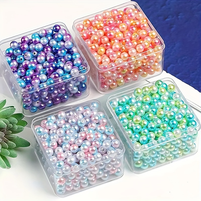 230 Stück Mattblaue Acrylperlen – 8 Mm, 2 Mm Loch, Für DIY Armbänder & Schmuck