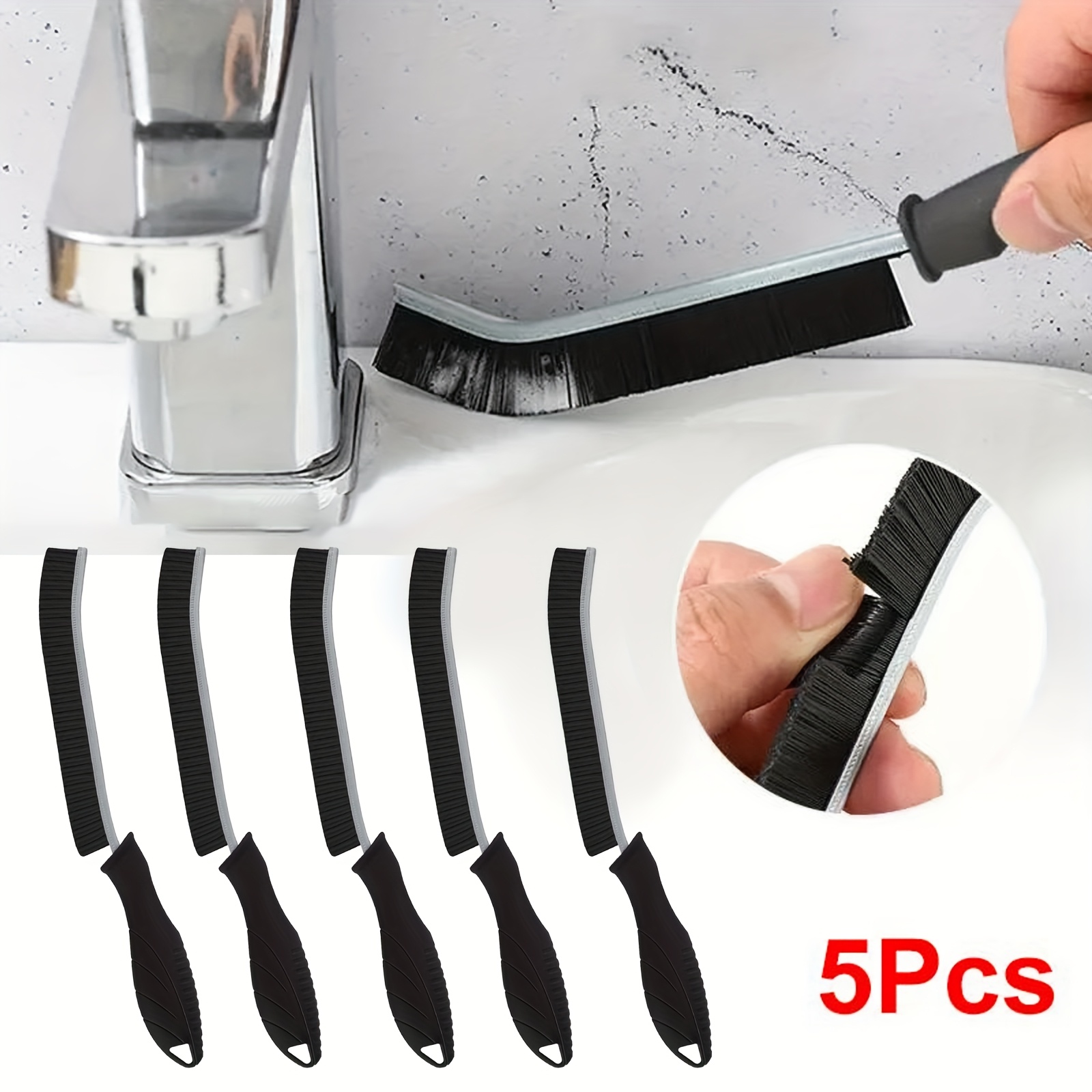 5 PCS Crevice Cleaning Brush, Multifunctional Hard Bristle