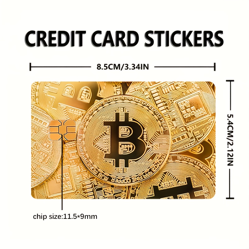 TEMU Golden Bank Card, Credit Card, Debit Card, Transportation Card, Card, Skin Stickers.