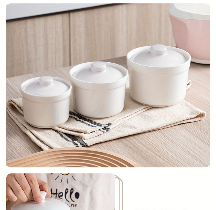 cute ceramic   bowl with lid   soups desserts healthy cooking   kitchen restaurant essential details 7