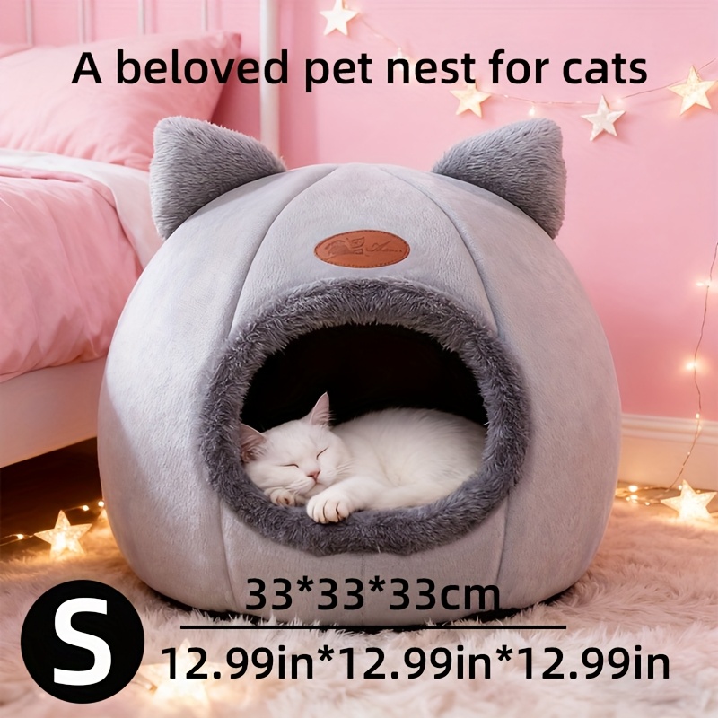 TEMU Christmas. Holiday Gifts. A For Cat House For Your Feline Friend. A Cozy For Cat Bed That All For Cats . Made From Soft And Comfortable Velvet