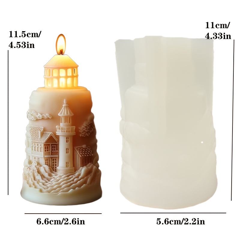 Silicone Molds For Lighthouse-shaped Houses, Perfect For Crafting With Resin, Plaster, Clay, Concrete, And Cement; Great For Home Decor And Holiday Gifts