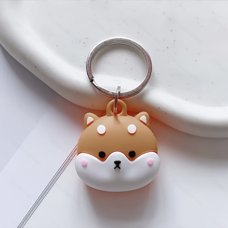 TEMU 3pcs/1pc Étui AirTag avec Porte-clés - Coque Souple -Rayures, Thèmes Animaux Mignons (Adapté aux Traqueurs d'Animaux, Accessoires de Voyage) |