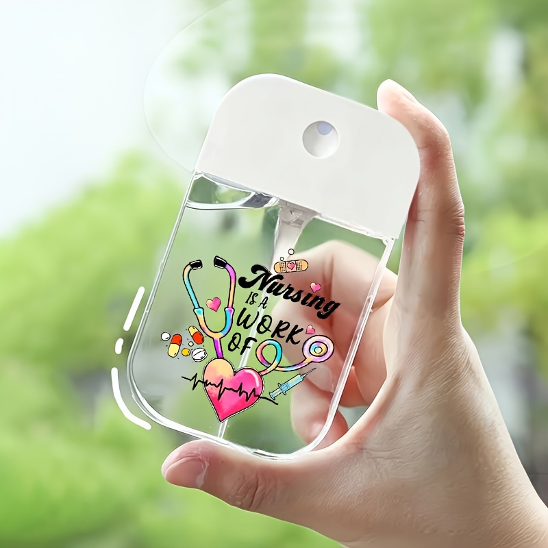 TEMU 2d Flat 1pc 50ml "listen " Stethoscope - Transparent And Refillable, Suitable For Travel, Used For Perfume, Toner, Liquid Cosmetics, Portable