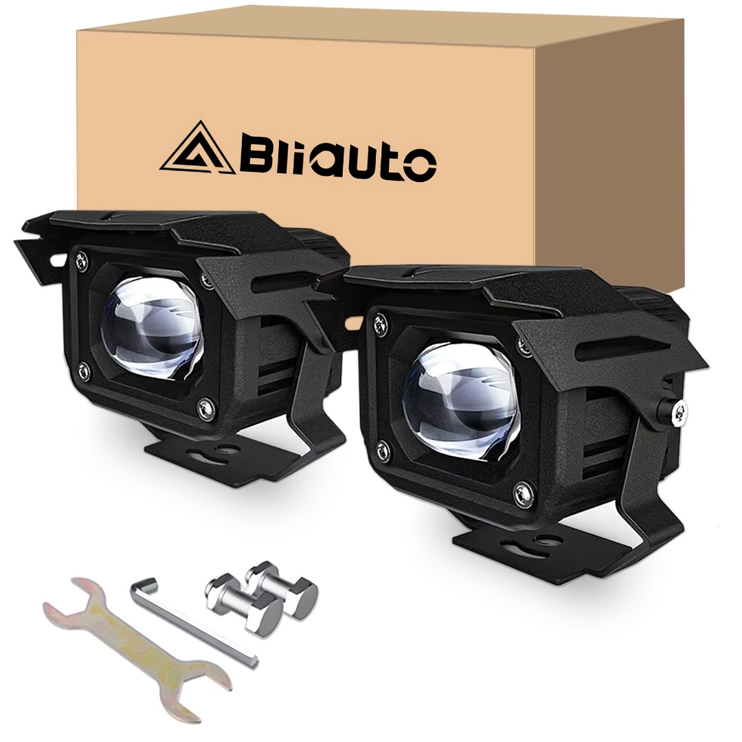 Motorcycle and dustproof Auxiliary Lights, LED Driving Lights White Color Offroad Work Lights Pod, fit for motorcycle SUV ATV Boat E-Bike Tractor etc details 1