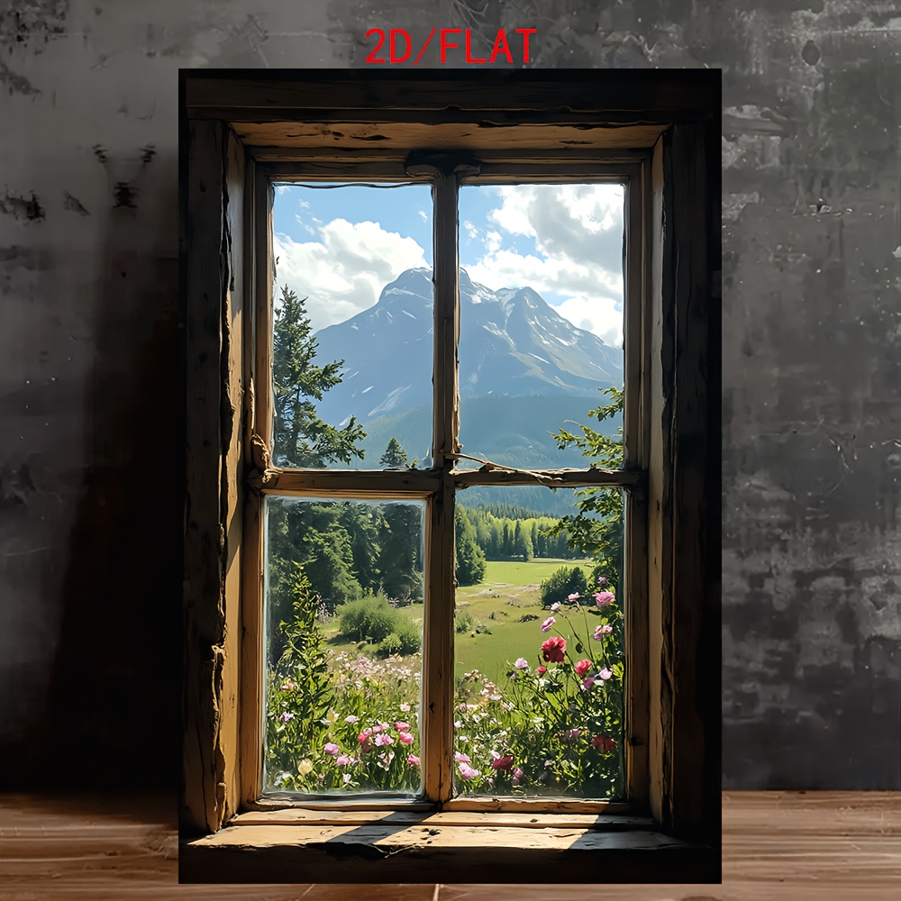 TEMU 2d Flat, [jit]2d Flat 1pc Frameless Canvas Landscape Wall Paintings, Home Decoration Paintings, Oil Paintings, Wall Paintings, Room Decorations,