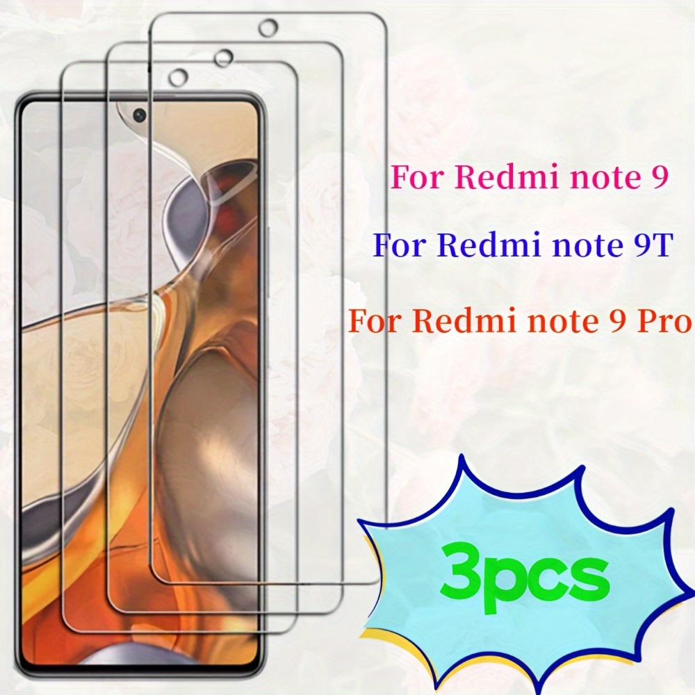 

Lot de 3 protecteurs d'écran pour Xiaomi Note 9 /Note 9T /Note 9Pro, Verre Trempé HD, aux Rayures, Bulles, Installation Facile