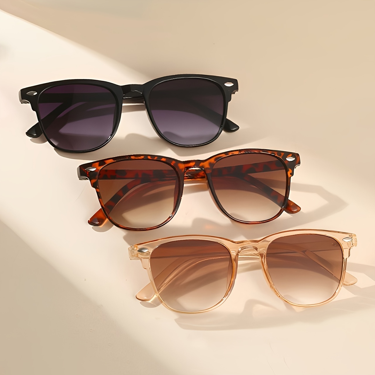 

Unisex Retro Square Fashion Glasses Gradient Fashion Glasses For Women Men Anti Glare Sun Shades Glasses For Driving Beach Travel