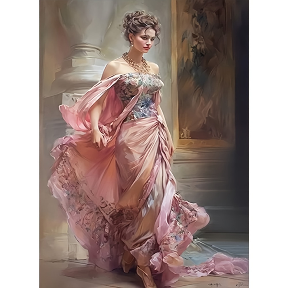 

Elegant Princess 5d Diy Diamond Painting Kit - Colorful, Full Drill Round Acrylic Diamonds, Frameless Art & Craft Set For Wall Decor, Perfect Surprise Gift