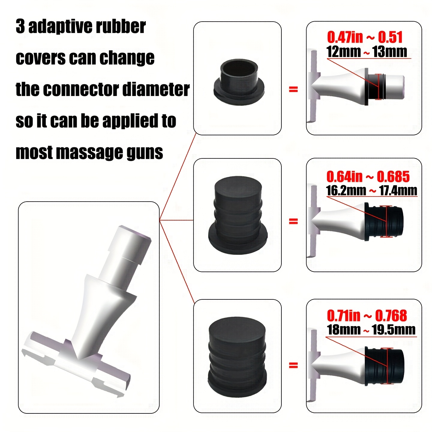 massage gun head pvc accessory male adult