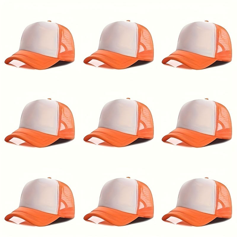 30pcs Customizable Trucker Hats, Breathable Polyester Mesh Caps