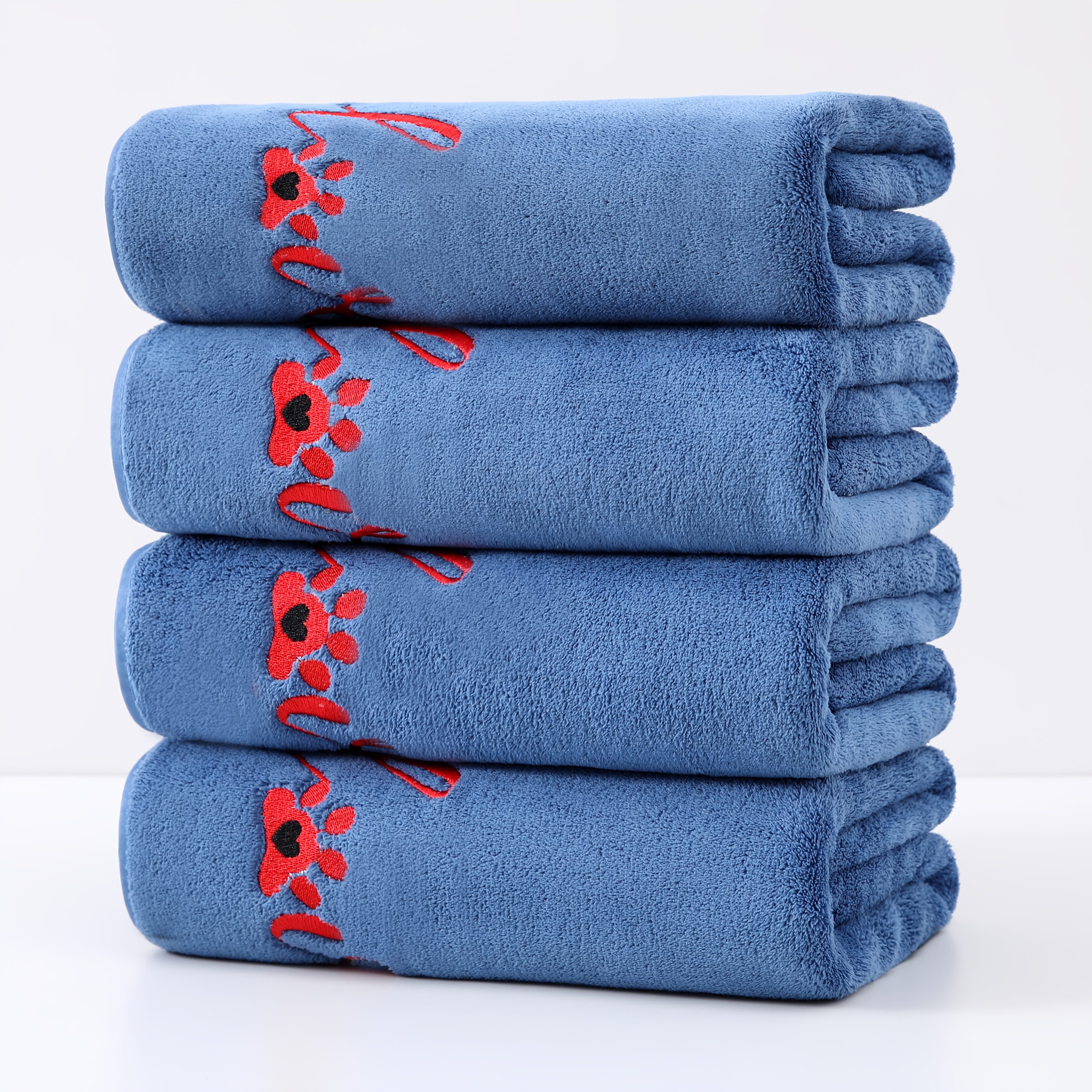 TEMU 4 Serviettes pour Poils d'Animaux, Adaptées aux Grands Chiens, Chiens de Taille Moyenne, Chiots et Chatons