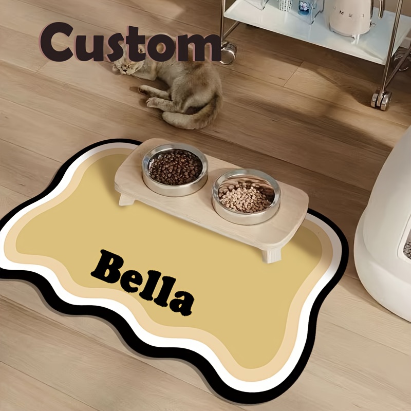 2pcs Customizable Quick-Dry Pet Feeding Mats
