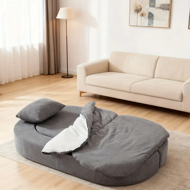 modern memory foam cloud sofa - double/compression/folding sofa bed with plush backrest, space-saving design for small spaces, indoor/outdoor use, no , durable fabric upholstery & - ideal for living room, apartment Product details 10