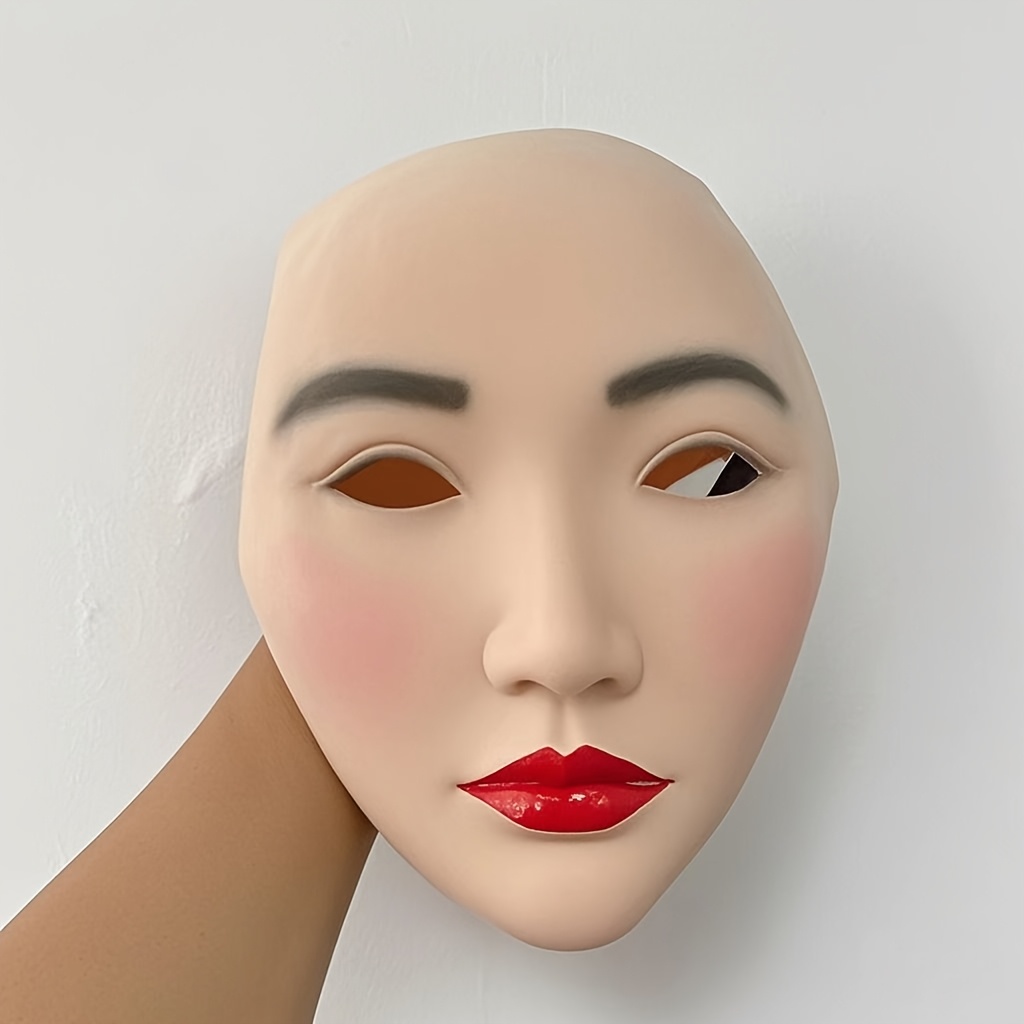Halloween Christmas Funny Beauty Makeup Mask for Costume Parties, Performances, and Fun Dress-Up - Realistic Female Face Mask for Cross-Dressing and Themed Events, Halloween Costume | Realistic Face Mask | Durable Latex Mask, Halloween Costumes