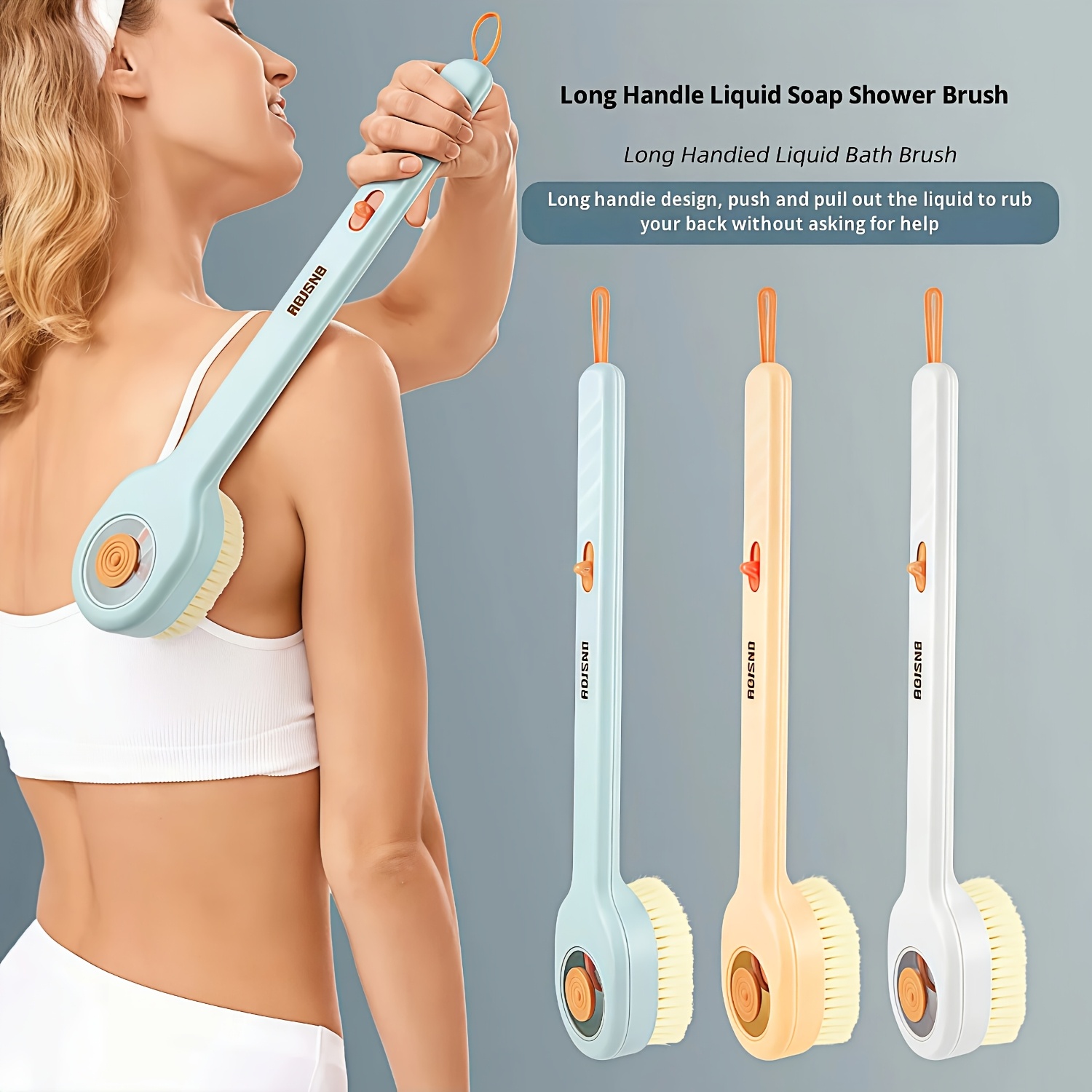 Bath Brush and Finger Loop Bath Exfoliator Set, 2pcs