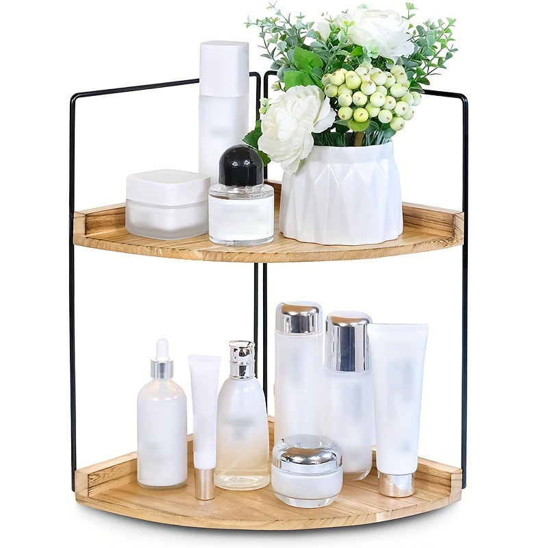 A Two-tier Corner Storage Rack Suitable For Bathrooms And Kitchen Countertops, Serves As A Coffee Table Organizer, Cup Holder, Organizer In , Corner Shelves