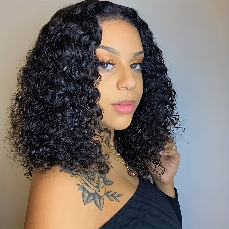 Synthetic Short Afro Curly Wigs Deep Wave Wig Women Curly Temu