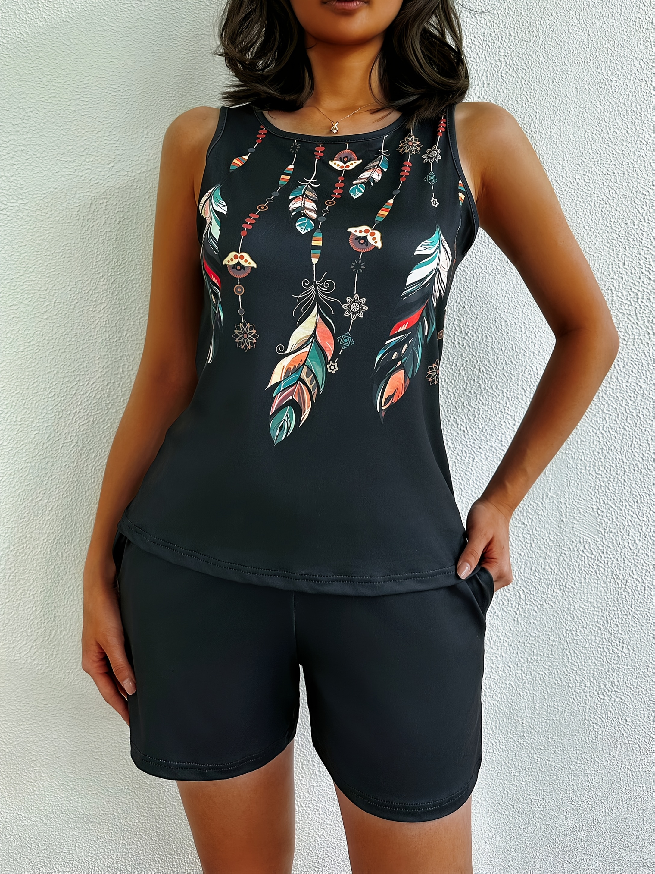 conjunto shorts verano estampado ropa casual cómoda Temu Spain