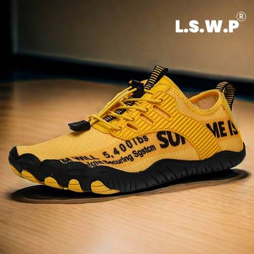 mens water shoes slip resistant breathable knit mesh suitable for fitness yoga and training uses such as workouts and weightlifting