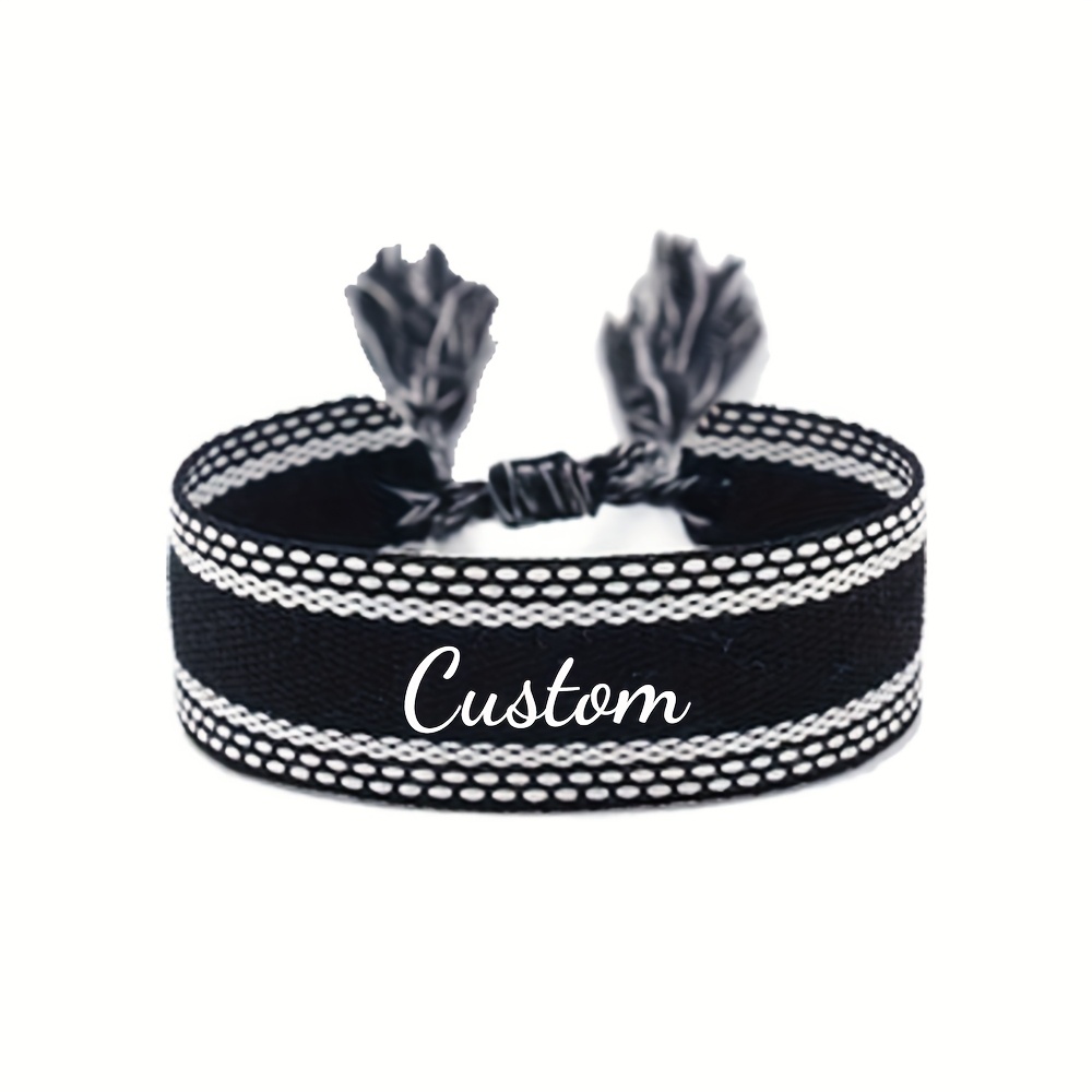 bracelets personnalisés tressés nom bracelets à pompons diy - Temu France