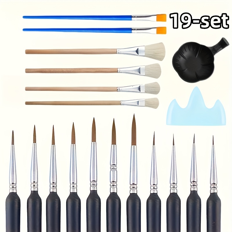 11pcs/set Ceramic Art Painting Hook Line Brush Fine Wolf Hair Brush Fine Line Stroke Ceramic Diy Underglaze Painting Tool