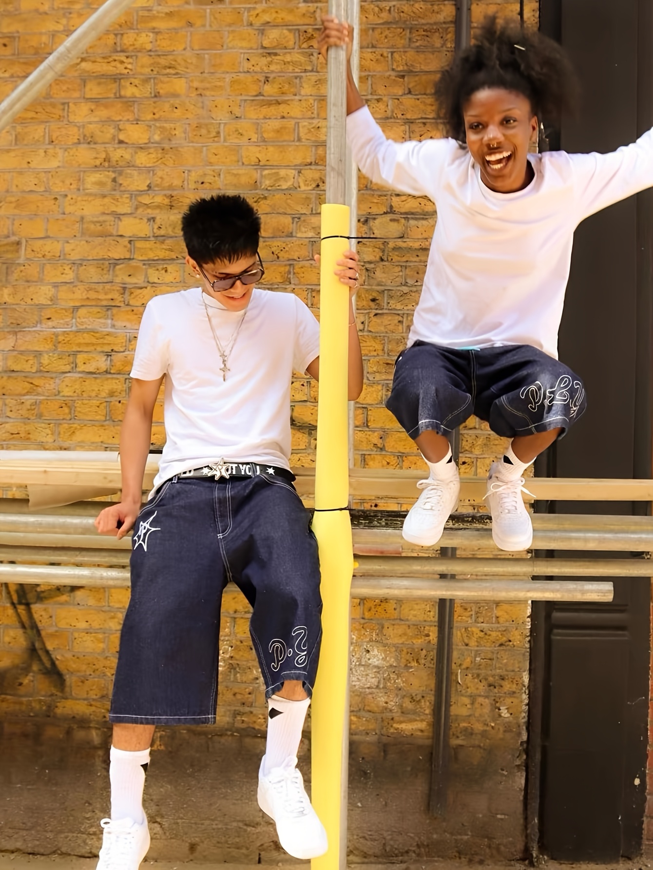 Pantaloni Corti Jeans Corti E Larghi Pantaloni Corti Denim Y2k