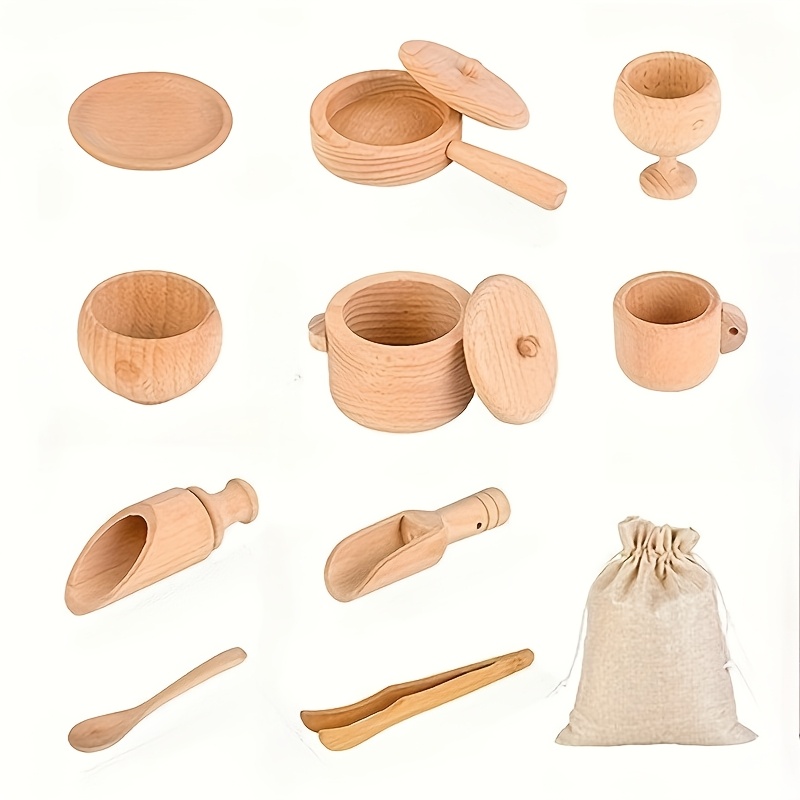 Diy Unpainted Wooden Cutlery Models - Tree Tableware Suitable For Ramadan, Easter, Birthday Gifts, Craft, Desktop Decor With Wood Utensils For, Table Centerpiece, Activity