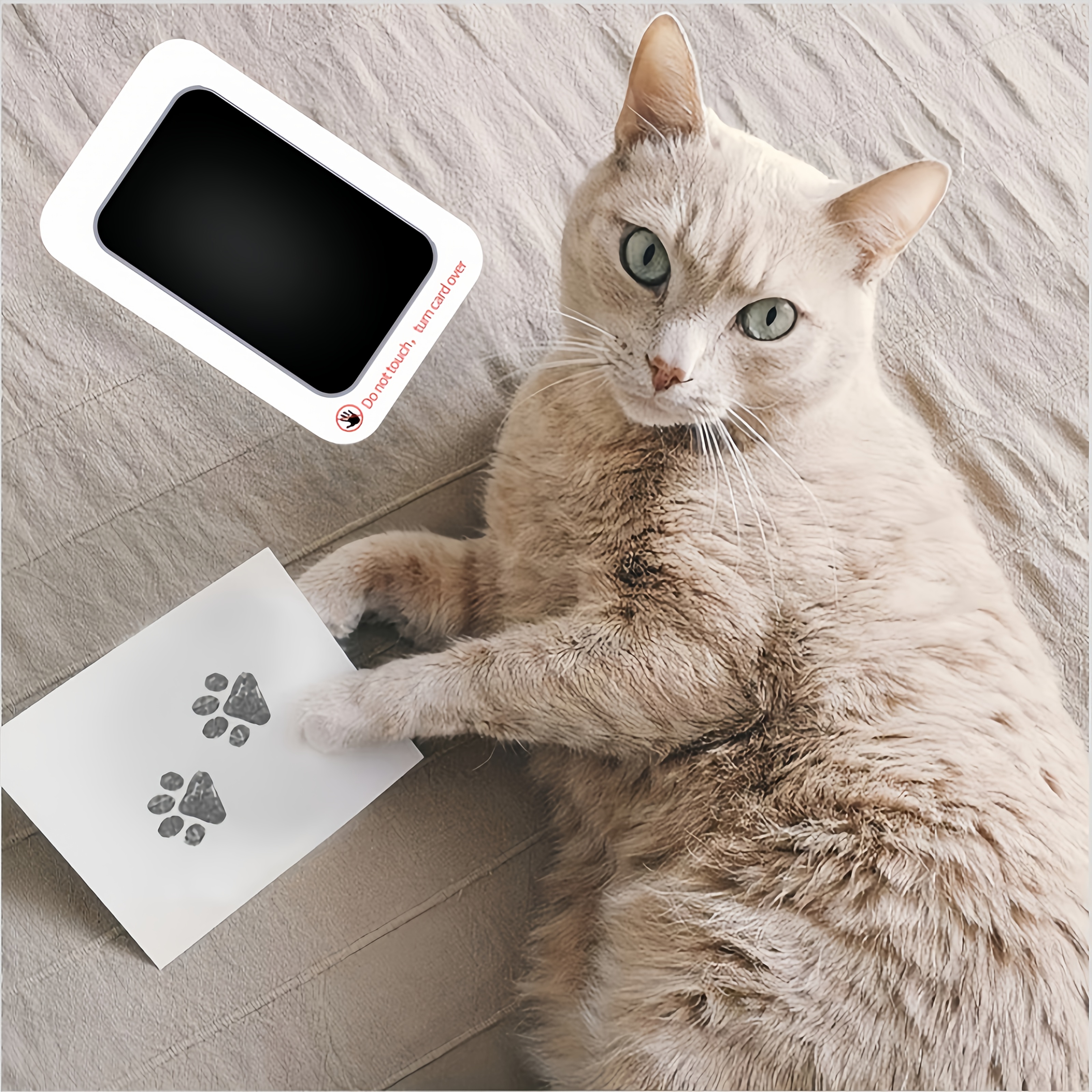 Pet Paw Print Kit | Includes 1 Ink Pad and 2 Imprint Cards for Halloween Baby Footprint and Handprint, Thanksgiving and Christmas Gift