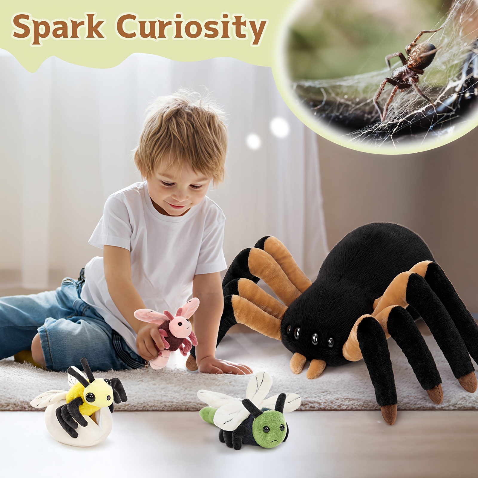 MorisMos 5pcs Spider Stuffed Animal Set