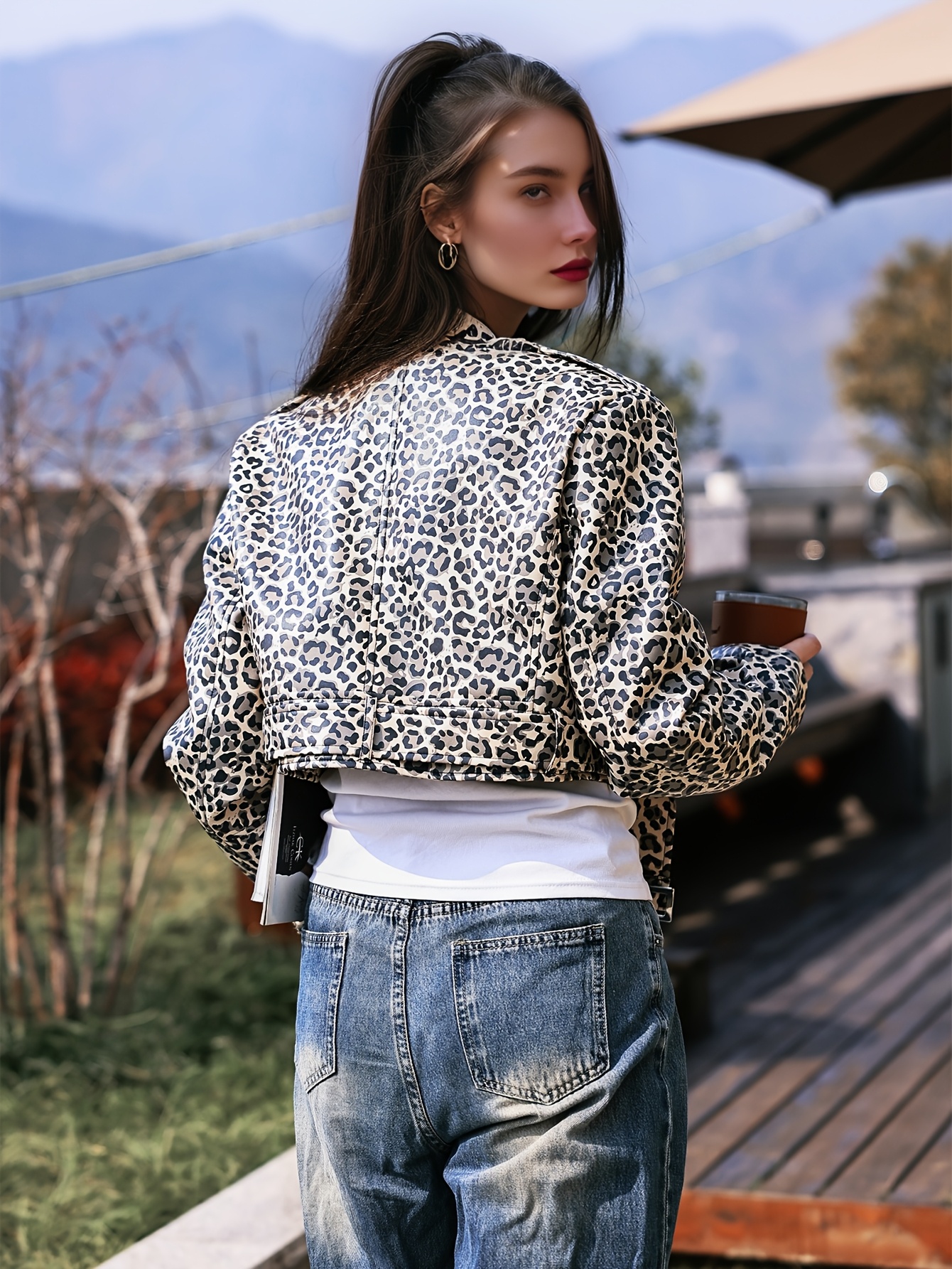 faux leather jacket womens spring autumn easy imitation faux