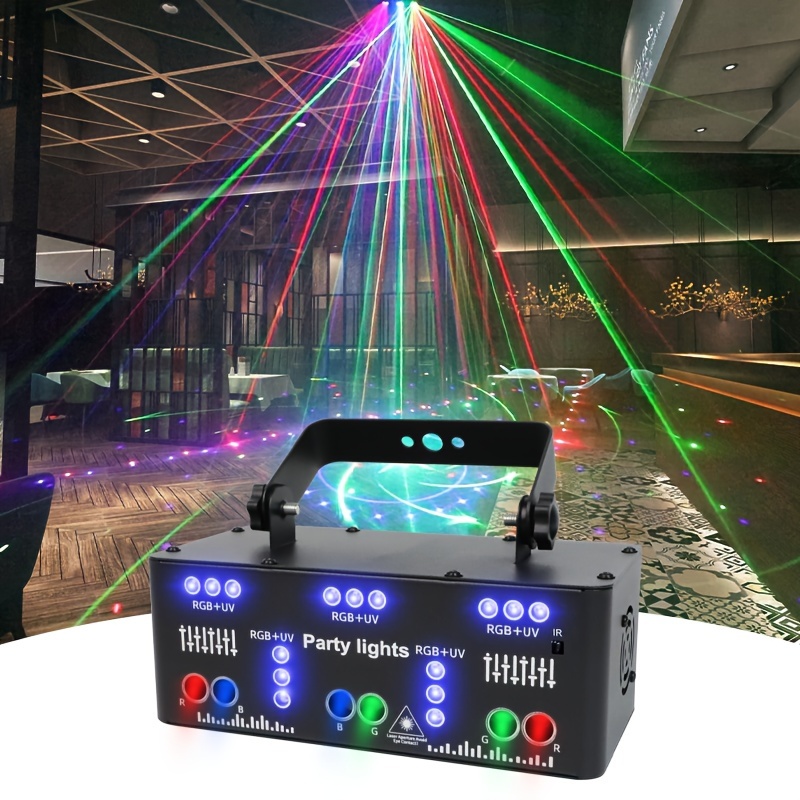 21 Eyes Dj/Disco/Strobe/UV/Stage/Party Lights w/Sound high quality Activated Laser Display