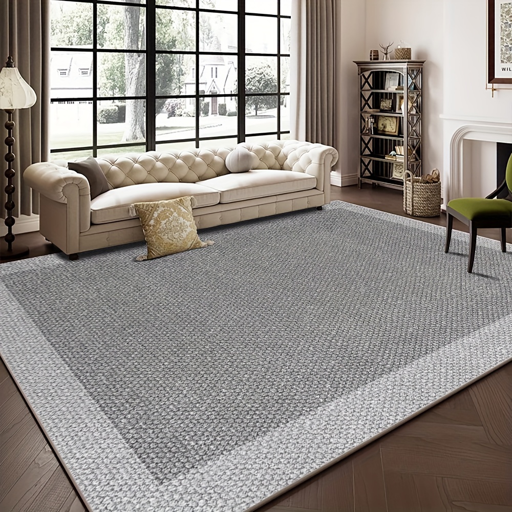 TEMU Velvet 850g   Anti-slip Dot Plastic Backing, Upgraded Rectangular Rug, High-definition Pattern, 1pc High-end Design Modern Geometric Abstract