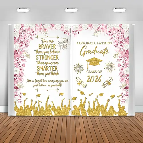 Graduation Pattern Background Pink photo booth for graduation sold on Temu Australia