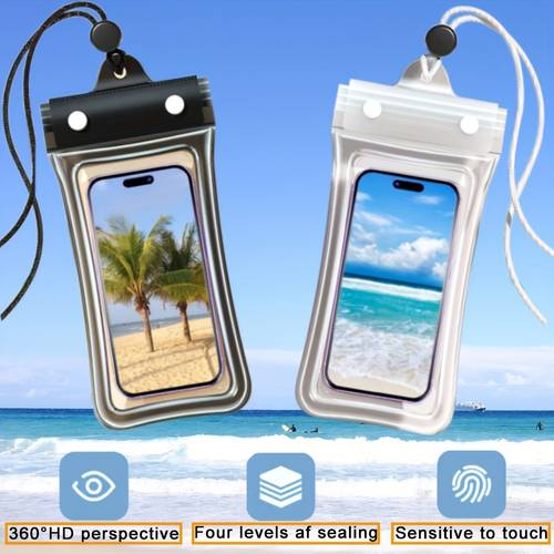 a set of two phone pouches in multiple colors suitable for holding phones cards keys and other items ideal for and water activities