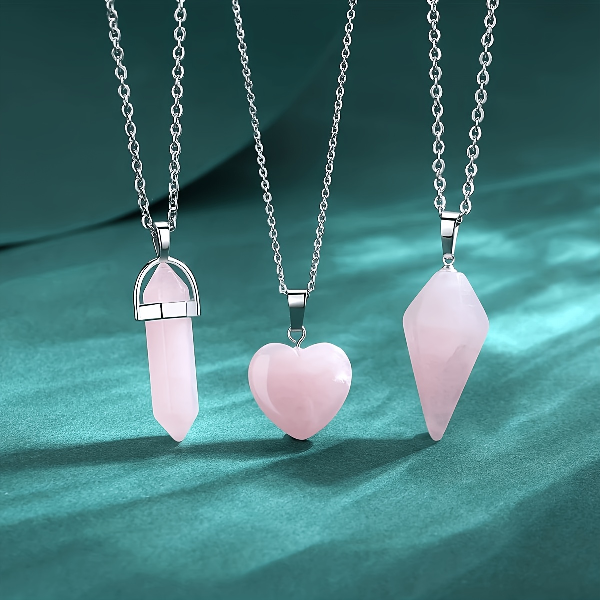 7pcs Pendant Set with 3 Pendants & 4 Chains, Versatile