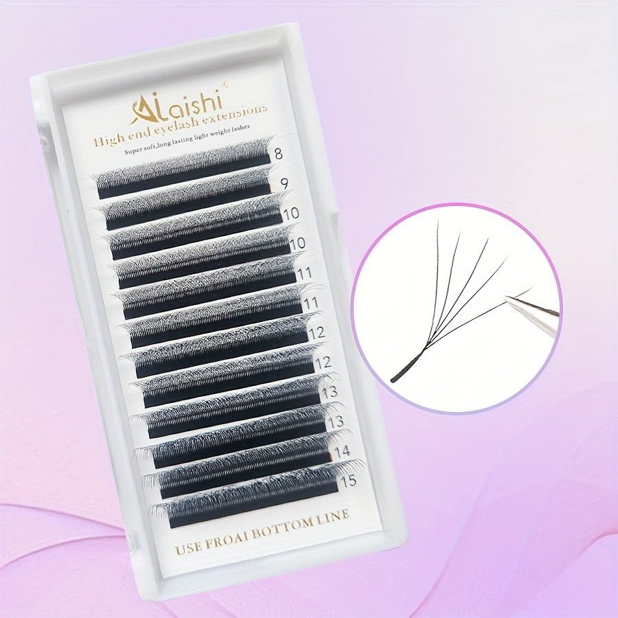 

Ailaishi 5d Eyelash Extensions - Fan, , Volume False Lashes /d Curling, 0.07mm Thickness, - & Reusable