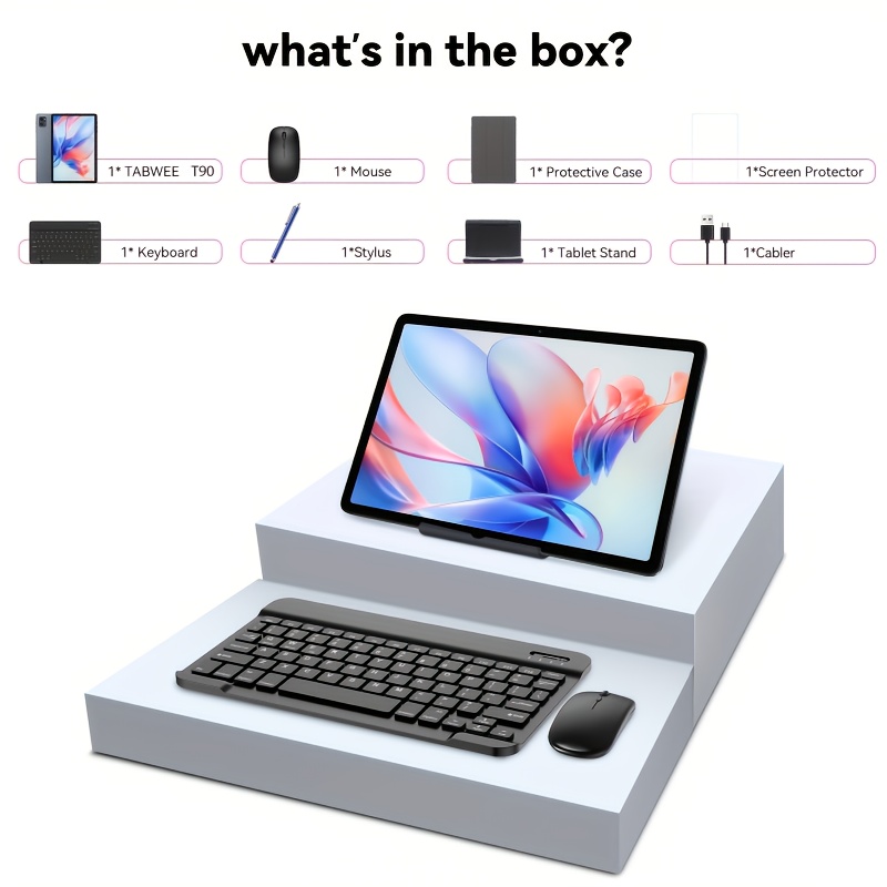 TABWEE T90 Tablet 2025 World's First Android 16 Tablet with Gemini AI, 11 Inch FHD Display, 24GB RAM 128GB ROM/2TB TF, T7280 CPU+13MP Camera, 8000mAh, Widevine L1, 2in 1 Tablets with Keyboard Mouse Stylus, Gaming Tablet, Work From Home Tablet, Lightweight Tablet, Modern Tablet, Highperformance Tablet, Premium Build Tablet, Octacore Tablet, Hd Display Tablet, Professionals Tablet, Gamers Tablet