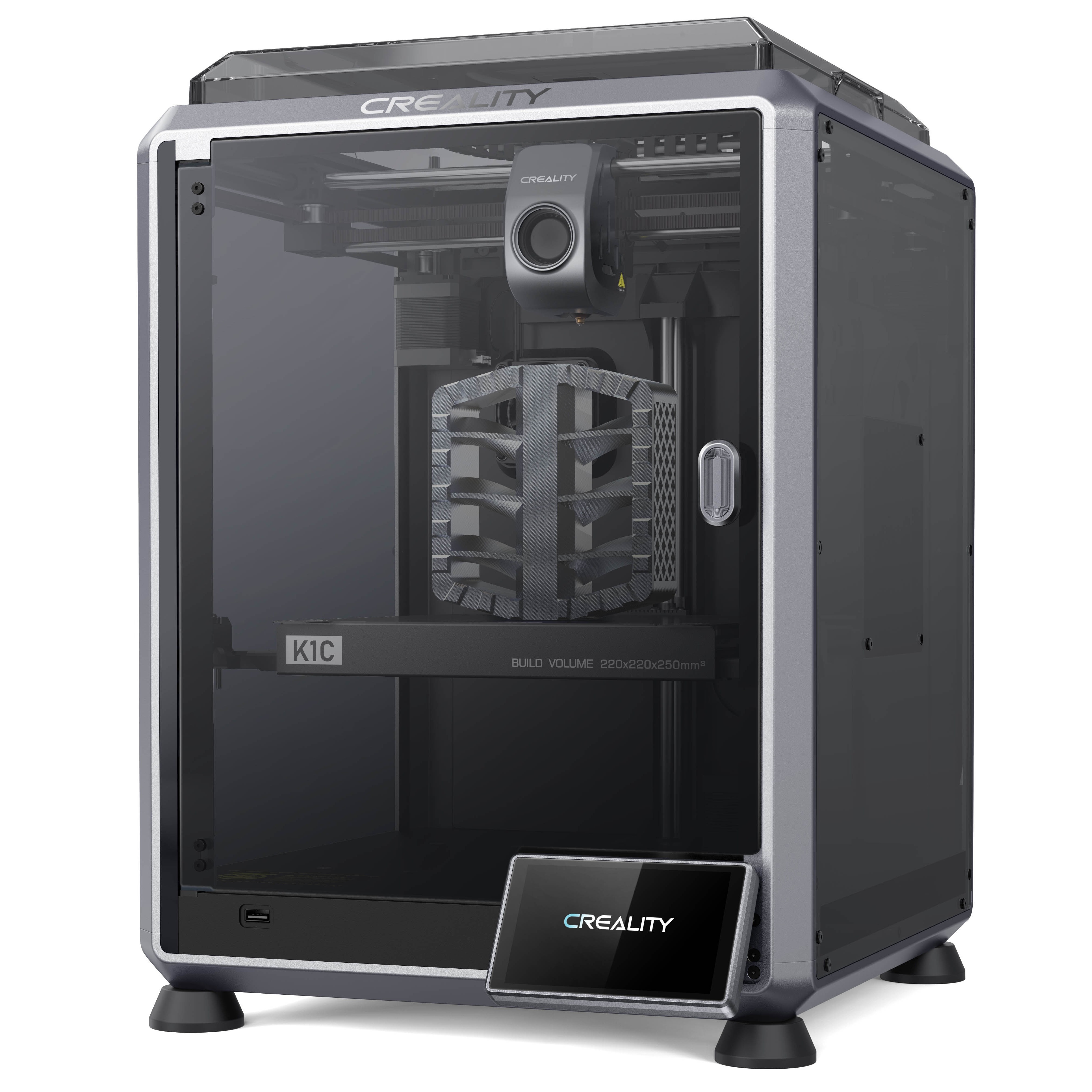 Creality Imprimante 3D K1c 600 Mm/S Nivellement Automatique Extrudeur Direct Robuste Impression Tri-Haute Vitesse Mise À Niveau K1 Avec Caméra Ia