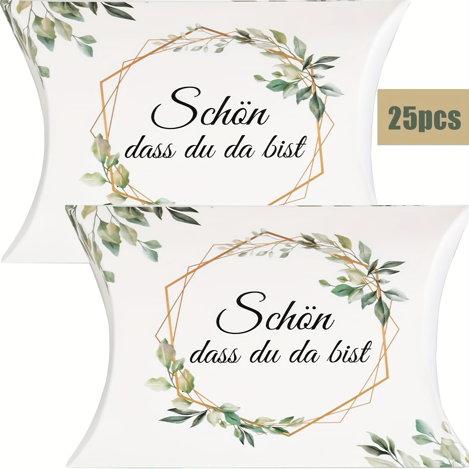 Image of Gift For Her/him Pack Of Dass Du Da Bist Party Favours Gift Boxes Christening Communion Confirmation Guest Gift Box Wedding Gift Boxes Cushion Box For Sweets Chocolate Biscuits