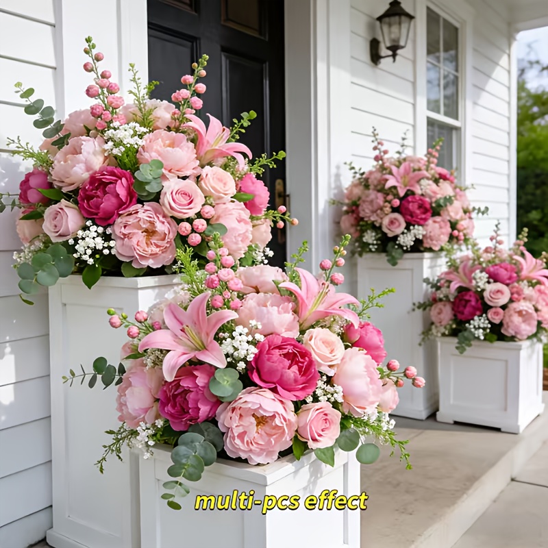 488pcs 17pcs high end feel gentle romantic simulation mixed color   gypsophila bouquet   real touch   peony flowers suitable for mothers day gifts to    