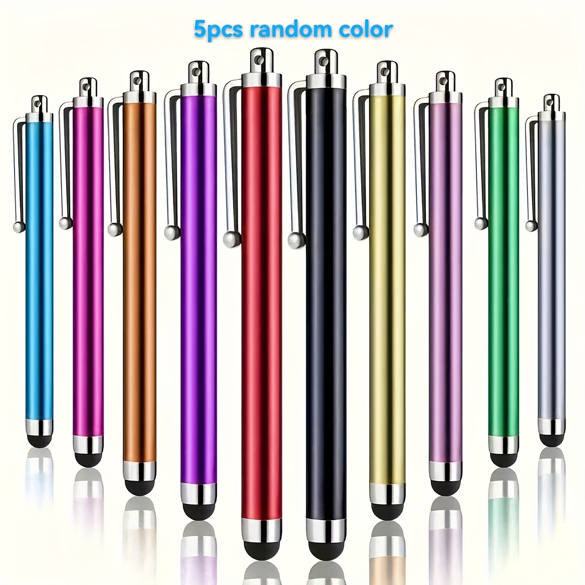 TEMU Random Color Universal Stylus Pens For Touch Screens, Compatible With Ipad Air 2, Iphone, Galaxy, And Other Capacitive Devices- No Battery Or