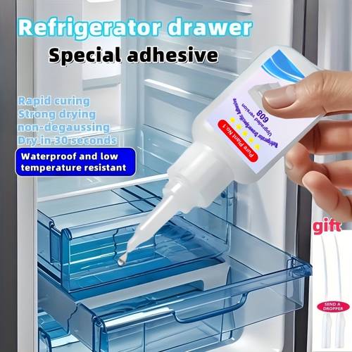 22ml fast drying strong refrigerator drawer fridge low temperature resistant high quality non frosting rapid curing polyurethane with applicator nozzle for shelves trays glass doors metal magnets wood freezer second instant