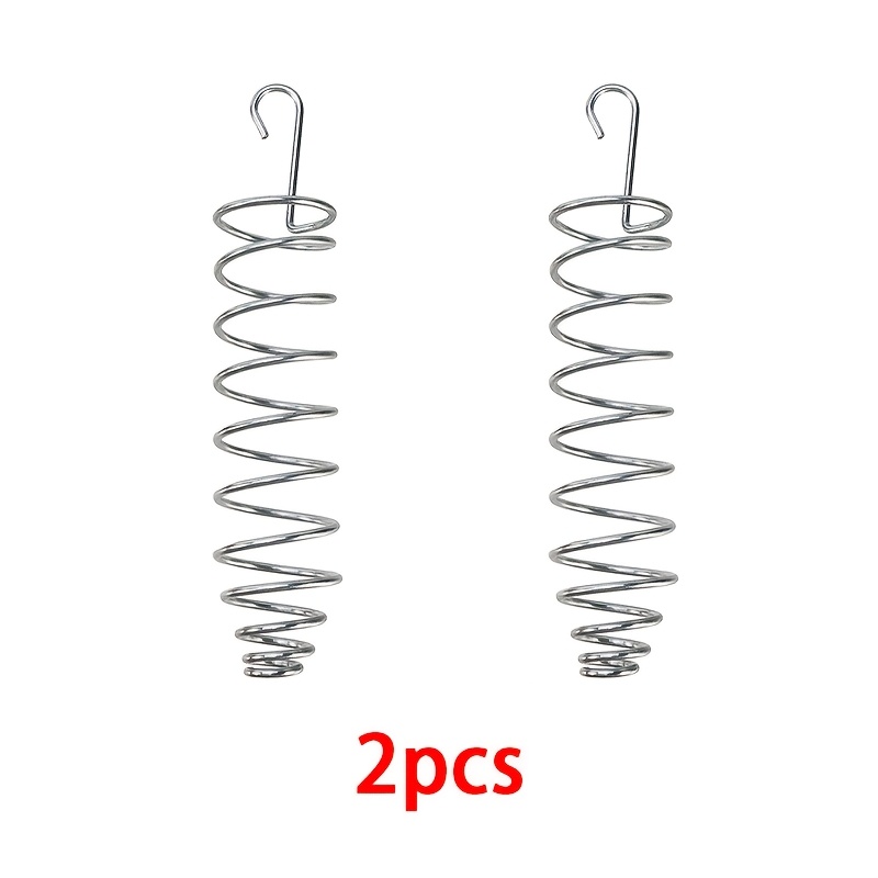 TEMU 2pcs Mangeoire à oiseaux en acier inoxydable - Réservoir durable pour graines et friandises pour perroquets, mangeoire suspendue résistante à la