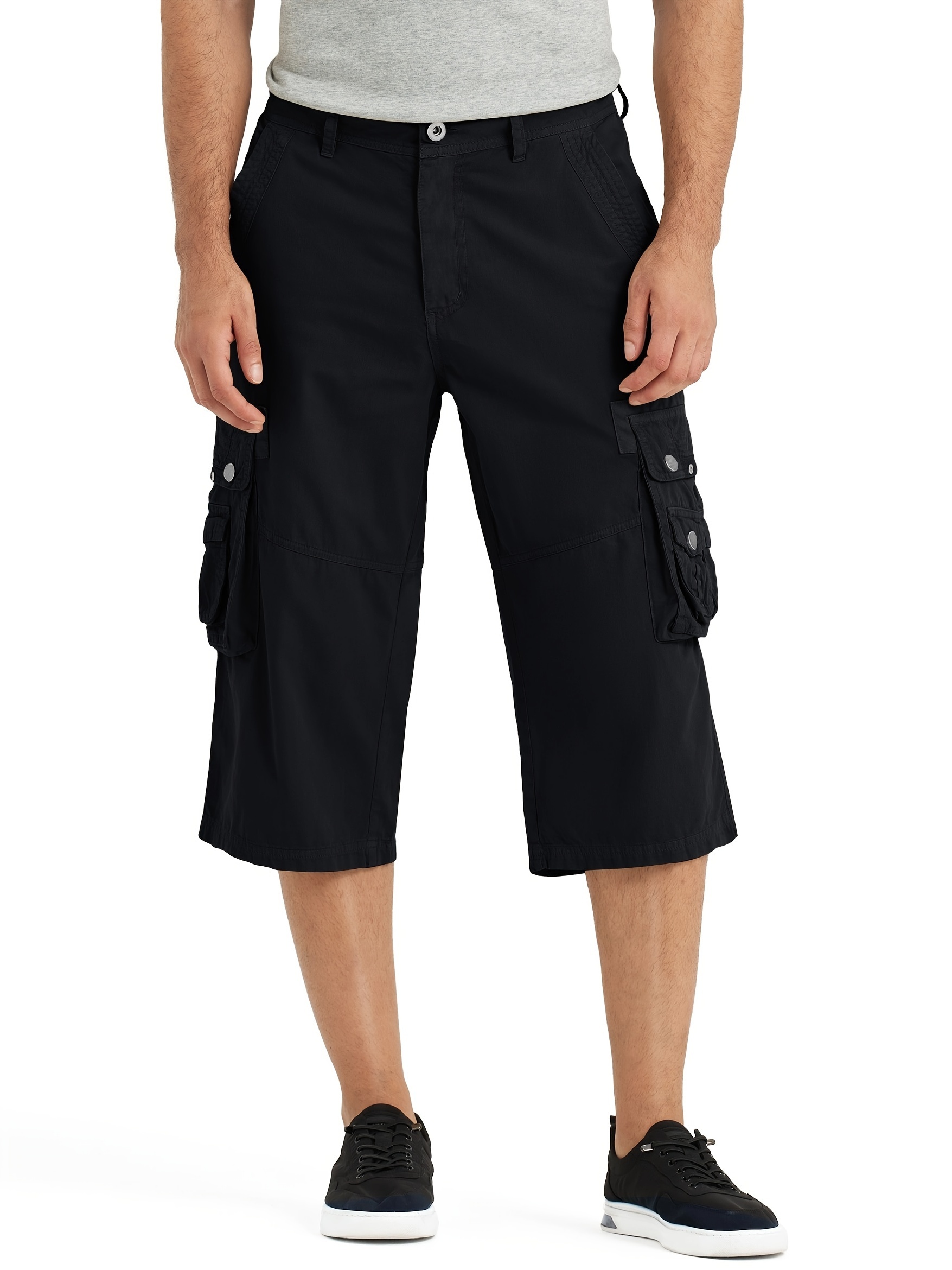 Mens Shorts 3/4 Length Summer *'S Cotton Capri Cargo Shorts 3/4