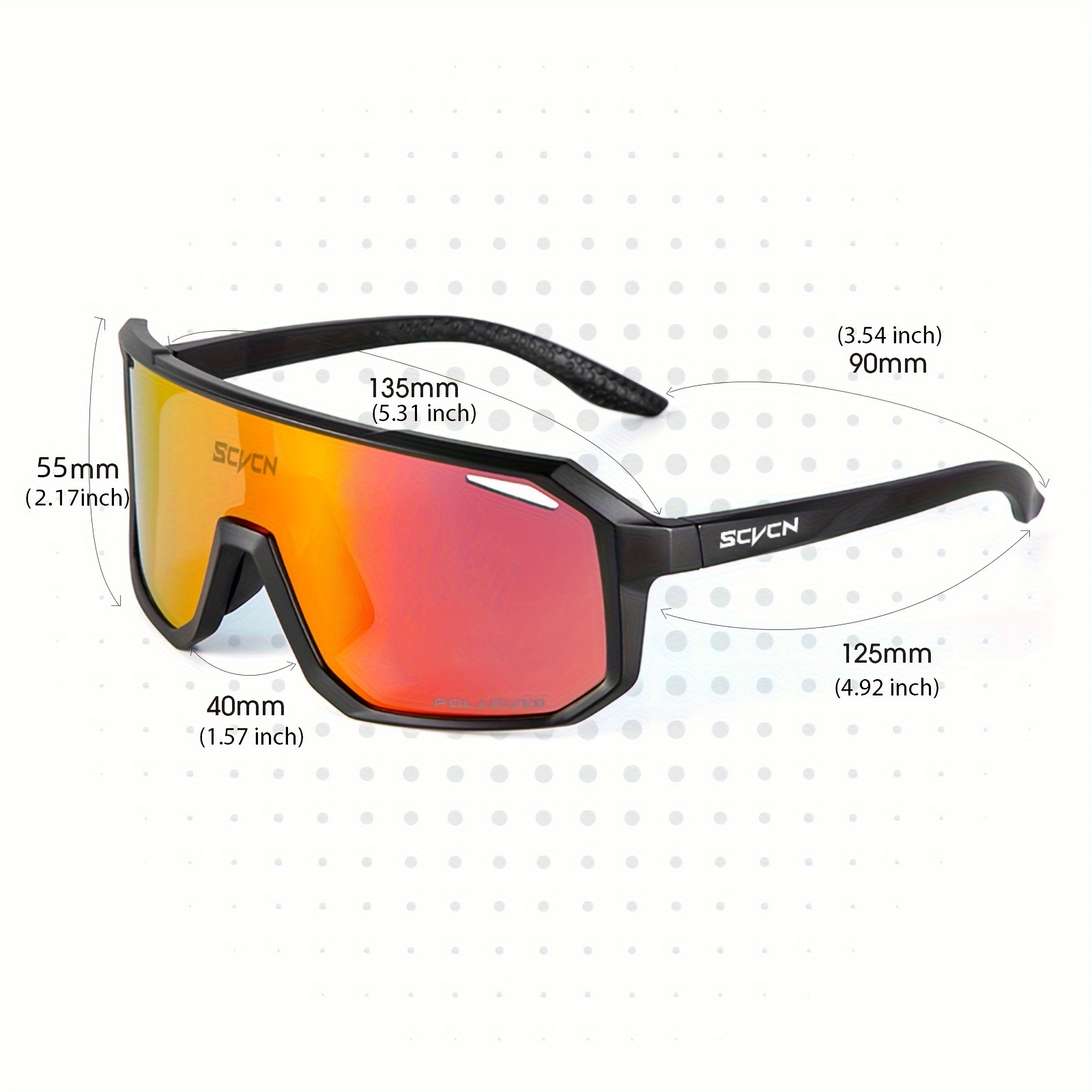 Occhiali Da Sole Ravs Unisex – Modello Sportivo Per Moto, Bici E Tempo Libero – Nero