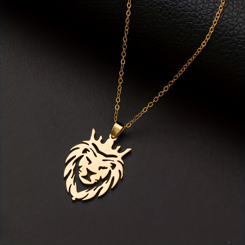 TEMU A Unique Hip-hop Stainless Pendant, 18k Golden Plated, A High-end, Fashionable, And Exquisite Necklace With A Hip-hop Street Style, Offering A