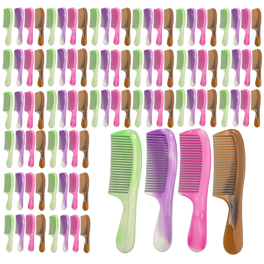 

12/25pcs Disposable Combs, Plastic Finishing Combs For Normal Hair, Abs Handle, Ideal For Hotel, Shelter, Homeless, Nursing Home, Charity, Church - Individually Wrapped For Easy Carrying