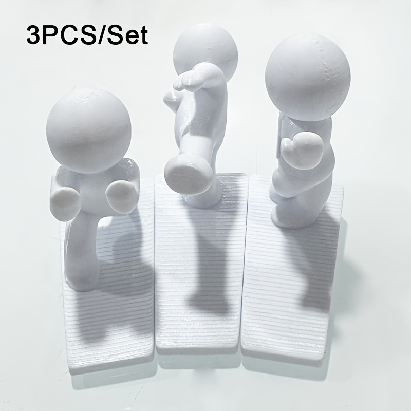 E-shop 3er-Set 3D-gedruckte Türstopper, süße dekorative Türstopper für mehrere , flexible und bewegliche Türstopper, rutschfeste Basis, schützt Wände,